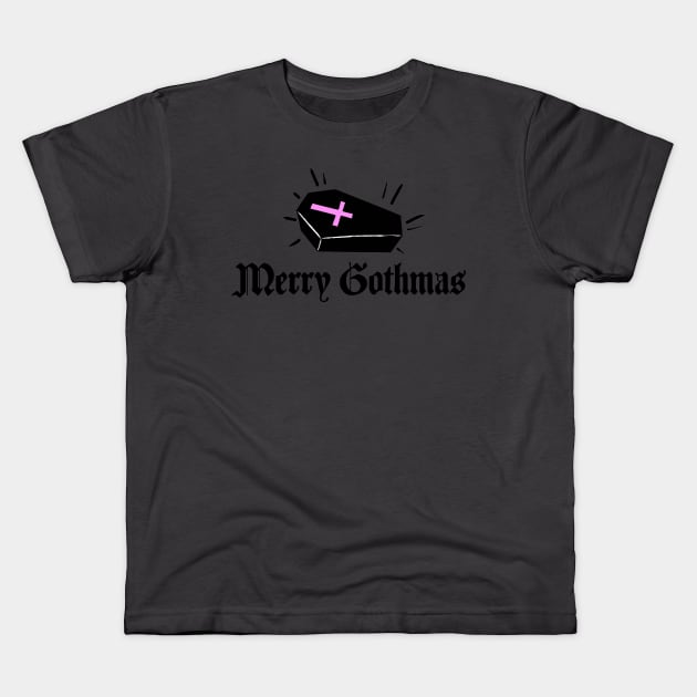 Merry Gothmas Kids T-Shirt by Wearing Silly